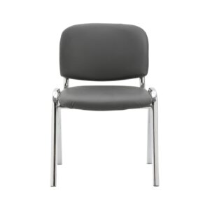 48x79x54cm PVC und Synthetik Grau CLP Möbel Esszimmermöbel Stühle