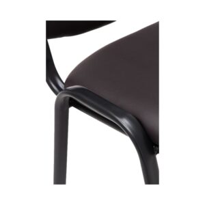 Besucherstuhl mit Metallgestell und Sitz aus Kunstleder braun 53x83x53cm PVC und Synthetik Braun CLP Möbel Esszimmermöbel Stühle