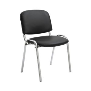 wohnli-moebel-suche-M25018825 Wohnli Möbelsuche - Besucherstuhl mit Metallgestell und Sitz aus Kunstleder schwarz