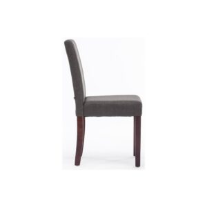 Stuhl mit Holzgestell und Sitz aus Stoff dunkelgrau 47x91x41cm Stoff Grau CLP Möbel Esszimmermöbel Stühle