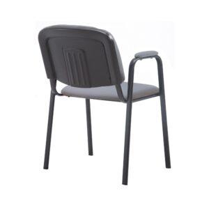 Besucherstuhl mit Armlehnen aus Stoff grau 55x79x53cm Stoff Grau CLP Möbel Esszimmermöbel Stühle