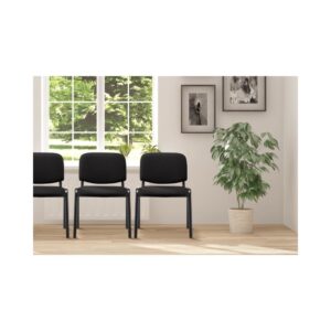 wohnli-moebel-suche-M25018864-1 Besucherstuhl mit Metallgestell und Sitz aus Stoff schwarz 53x83x53cm Stoff Schwarz CLP Möbel Esszimmermöbel Stühle