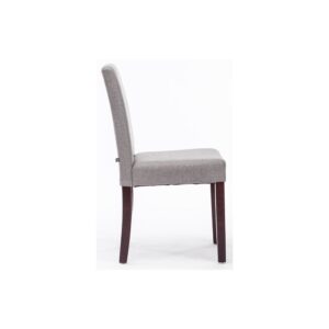 wohnli-moebel-suche-M25018865-1 Stuhl mit Holzgestell und Sitz aus Stoff hellgrau 47x91x41cm Stoff Grau CLP Möbel Esszimmermöbel Stühle