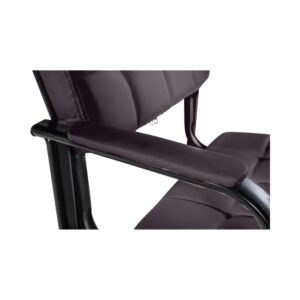 Esszimmerstuhl mit Armlehnen aus Kunstleder braun 58x84x59cm PVC und Synthetik Braun CLP Möbel Esszimmermöbel Stühle