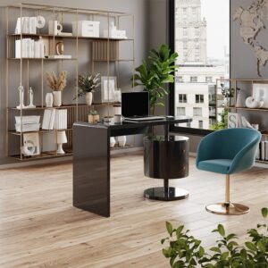 120x76x50cm Spanplatte Schwarz Vicco Möbel Büromöbel Schreibtische