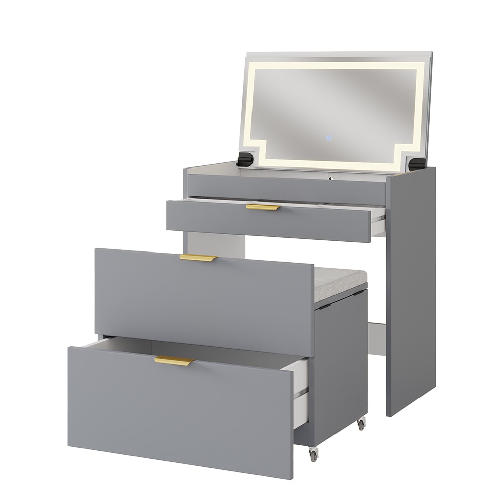 wohnli-moebel-suche-M25018934 Wohnli Möbelsuche - Schminkkommode mit Bank und LED Spiegel