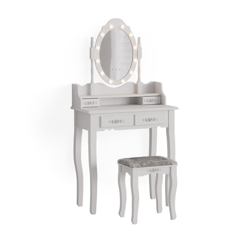 wohnli-moebel-suche-M25018939 Wohnli Möbelsuche - Schminktisch mit LED Beleuchtung und Hocker