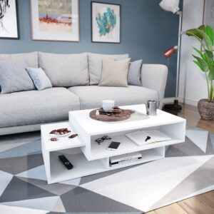 wohnli-moebel-suche-M25019011-1 Couchtisch Weiß 105x32cm 105x32x60cm Spanplatte Weiß Vicco Möbel Wohnzimmermöbel Couchtische