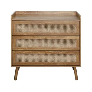 wohnli-moebel-suche-M25020065 Wohnli Möbelsuche - Kommode 3 Schubladen und Fronten aus natürlichem Rattan L80 cm