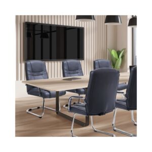 Freischwinger mit Sitz aus Kunstleder grau 67x104x60cm PVC und Synthetik Grau CLP Möbel Esszimmermöbel Stühle