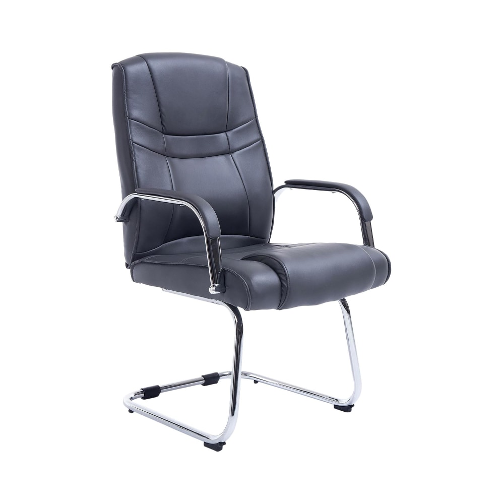 wohnli-moebel-suche-M25020327 Wohnli Möbelsuche - Freischwinger mit Sitz aus Kunstleder grau