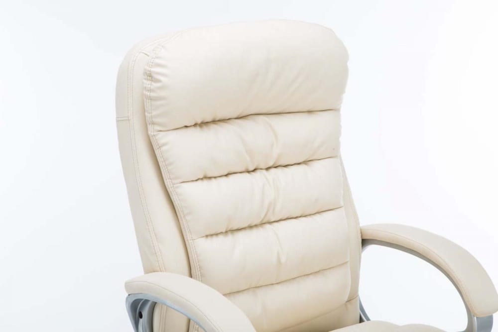 Bürostuhl höhenverstellbar drehbar aus Kunstleder creme 77x116x68cm PVC und Synthetik Beige CLP Möbel Büromöbel Bürostühle