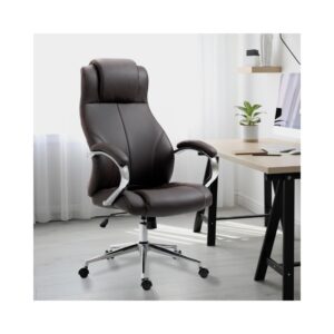Bürostuhl höhenverstellbar drehbar aus Echtleder braun 79x120x64cm Leder Braun CLP Möbel Büromöbel Bürostühle
