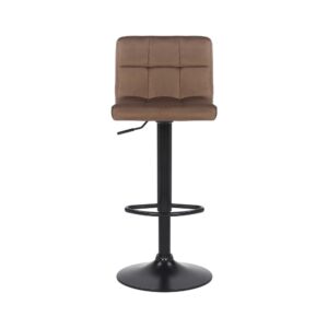 Barhocker höhenverstellbar drehbar aus Samt braun 40x85x40cm Samt Braun CLP Möbel Esszimmermöbel Barhocker