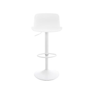 4er Set Barhocker Höhenverstellbar drehbar  aus Kunststoff weiß 44x81x44cm Harz Weiß CLP Möbel Esszimmermöbel Barhocker