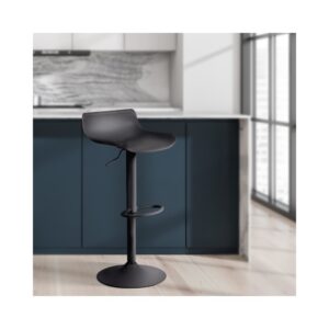Barhocker höhenverstellbar drehbar aus Kunststoff schwarz 44x69x43cm Harz Schwarz CLP Möbel Esszimmermöbel Barhocker