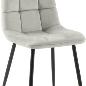 wohnli-moebel-suche-M25020445 Wohnli Möbelsuche - Esszimmerstuhl mit Metallgestell aus Samt grau