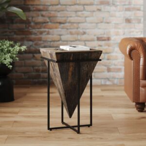 wohnli-moebel-suche-M25020474-1 Großer Beistelltisch aus Holz und Metall 41x67x41cm Holz Braun Maison Pavane Möbel Wohnzimmermöbel Beistelltische
