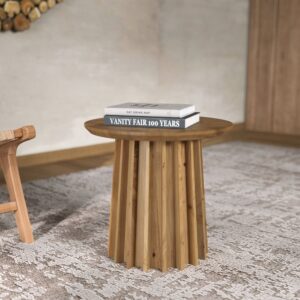 wohnli-moebel-suche-M25020477-1 Beistelltisch aus massivem Akazienholz 45x42x45cm Holz Braun Rendez-Vous Déco Möbel Wohnzimmermöbel Beistelltische