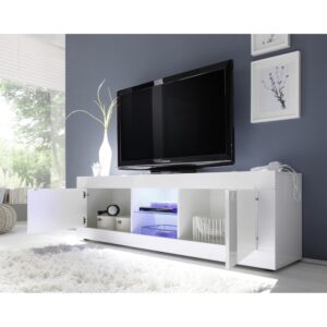 wohnli-moebel-suche-M25020497-1 TV-Möbel 2 Türen ohne Beleuchtung L180 cm - Initial - Weiß 180x56x43cm Spanplatte Weiß Calicosy Möbel Badezimmermöbel Waschtische