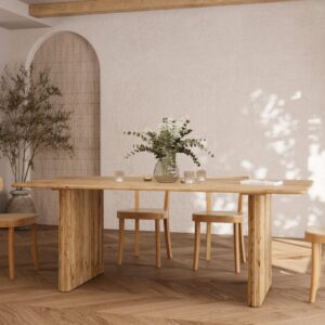 Rechteckiger Tisch aus Akazienholz für 8 Personen 200x76x100cm Holz Braun Rendez-Vous Déco Möbel Esszimmermöbel Esstische
