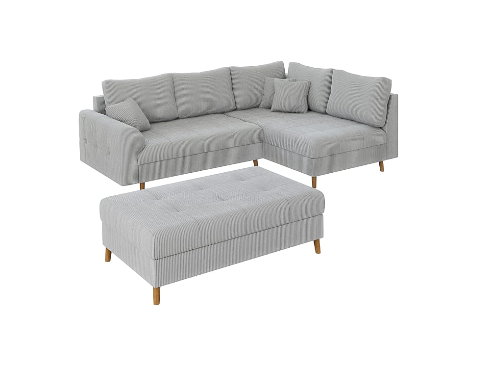 wohnli-moebel-suche-M25020518 Wohnli Möbelsuche - Ecksofa mit Schlaffunktion und Hocker aus Cord-Stoff