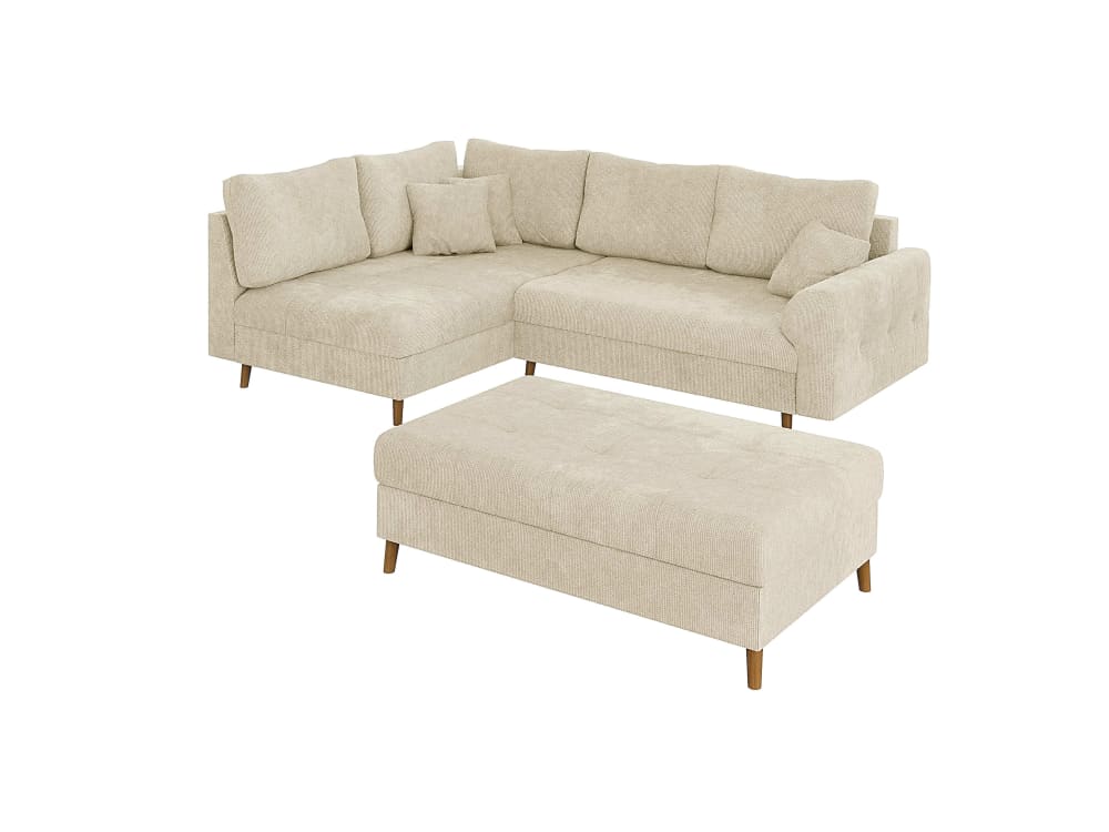 wohnli-moebel-suche-M25020560 Wohnli Möbelsuche - Ecksofa mit Schlaffunktion und Hocker aus Chenille-Stoff