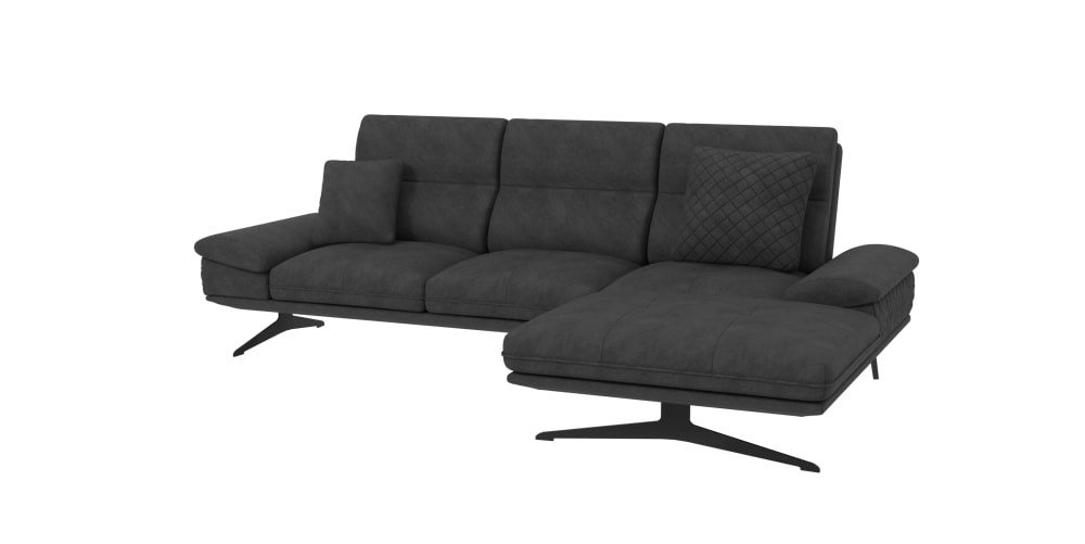 wohnli-moebel-suche-M25020593 Wohnli Möbelsuche - Modernes Ecksofa mit Ottomane aus Samt-Stoff