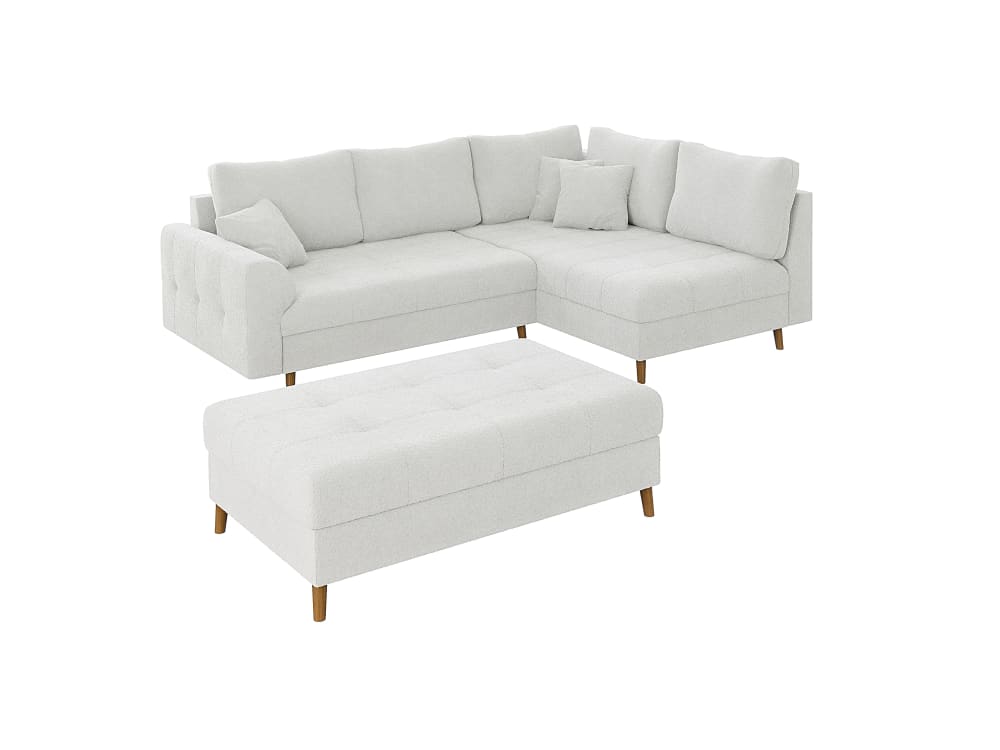 wohnli-moebel-suche-M25020597 Wohnli Möbelsuche - Ecksofa mit Schlaffunktion und Hocker aus Boucle-Stoff