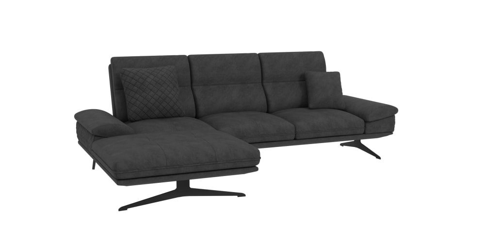 wohnli-moebel-suche-M25020610 Wohnli Möbelsuche - Modernes Ecksofa mit Ottomane aus Samt-Stoff