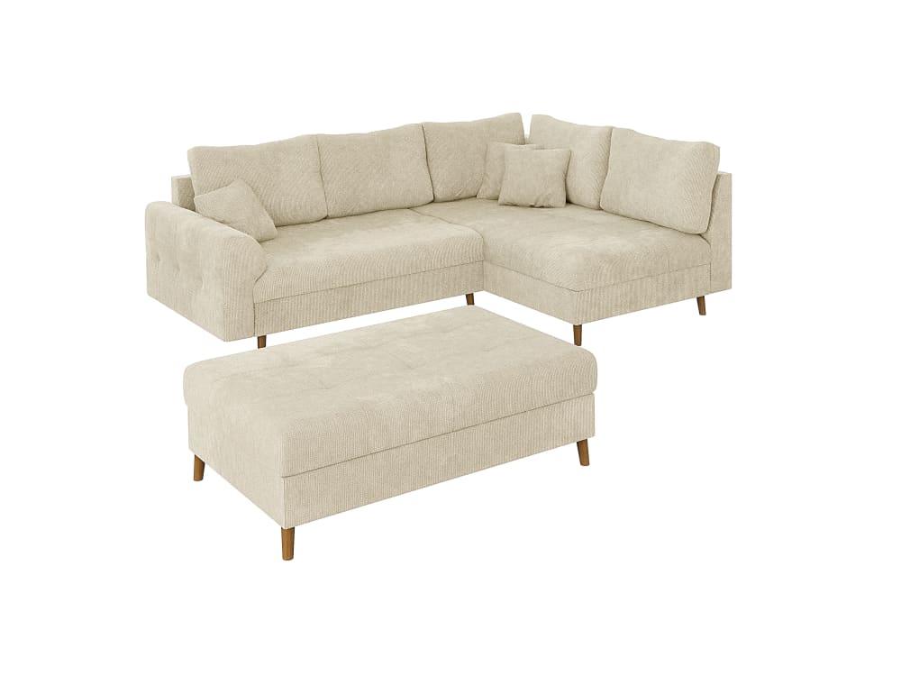 wohnli-moebel-suche-M25020624 Wohnli Möbelsuche - Ecksofa mit Schlaffunktion und Hocker aus Chenille-Stoff