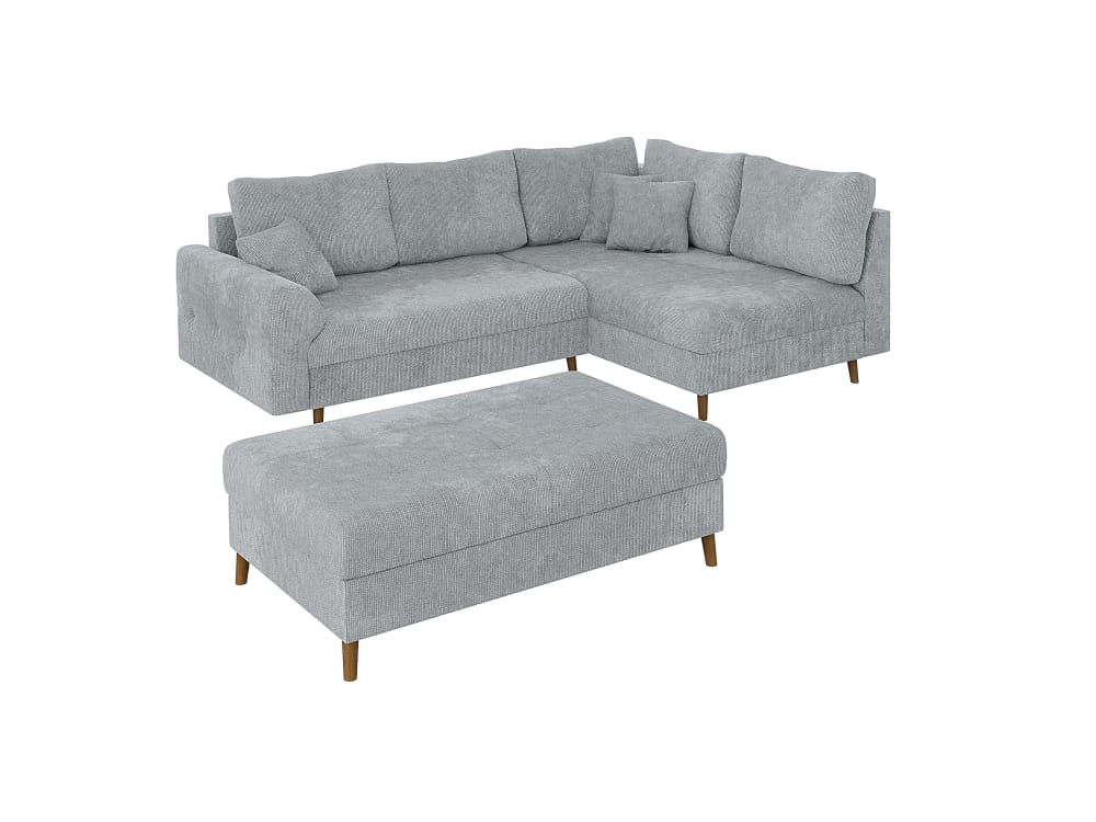 wohnli-moebel-suche-M25020627 Wohnli Möbelsuche - Ecksofa mit Schlaffunktion und Hocker aus Chenille-Stoff