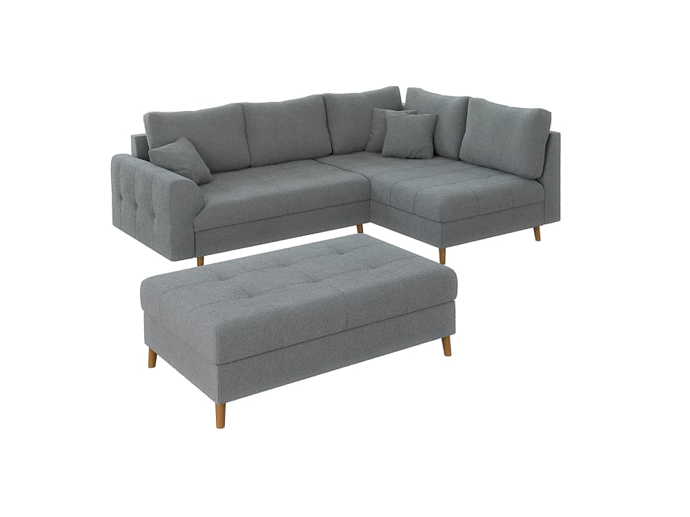 wohnli-moebel-suche-M25020628 Wohnli Möbelsuche - Ecksofa mit Schlaffunktion und Hocker aus Boucle-Stoff