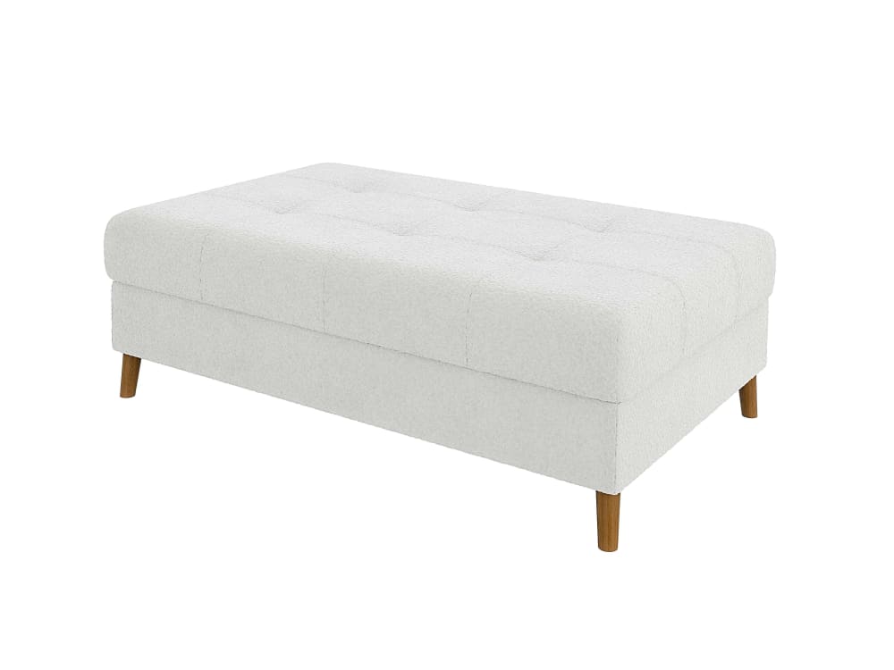 Wohnli Möbelsuche - Hocker im skandinavischen Stil aus Boucle-Stoff