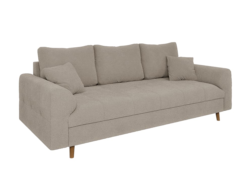 Wohnli Möbelsuche - 3-Sitzer Sofa im skandinavischen Stil aus Boucle-Stoff