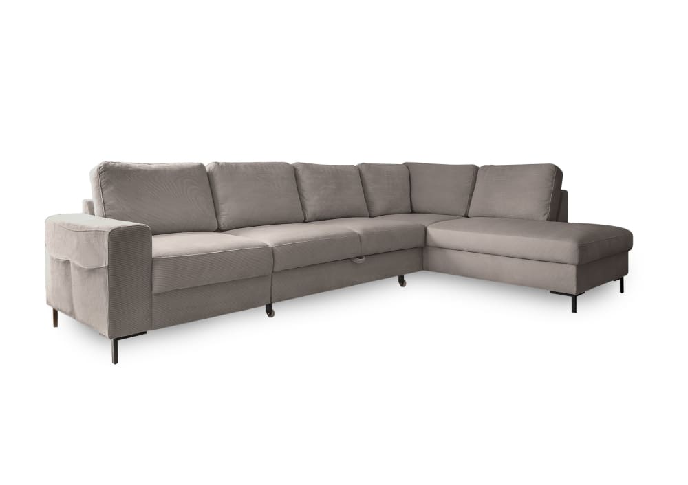 Wohnli Möbelsuche - 7-Sitzer Ecksofa mit Bettfunktion aus Cord
