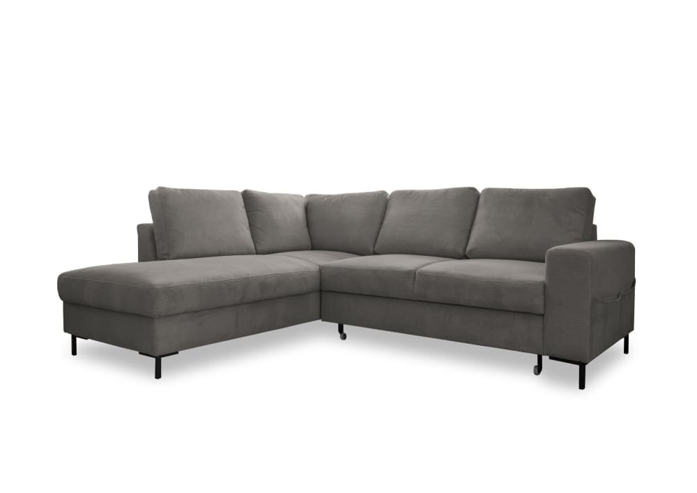 Wohnli Möbelsuche - 6-Sitzer Ecksofa mit Bettfunktion aus Cord