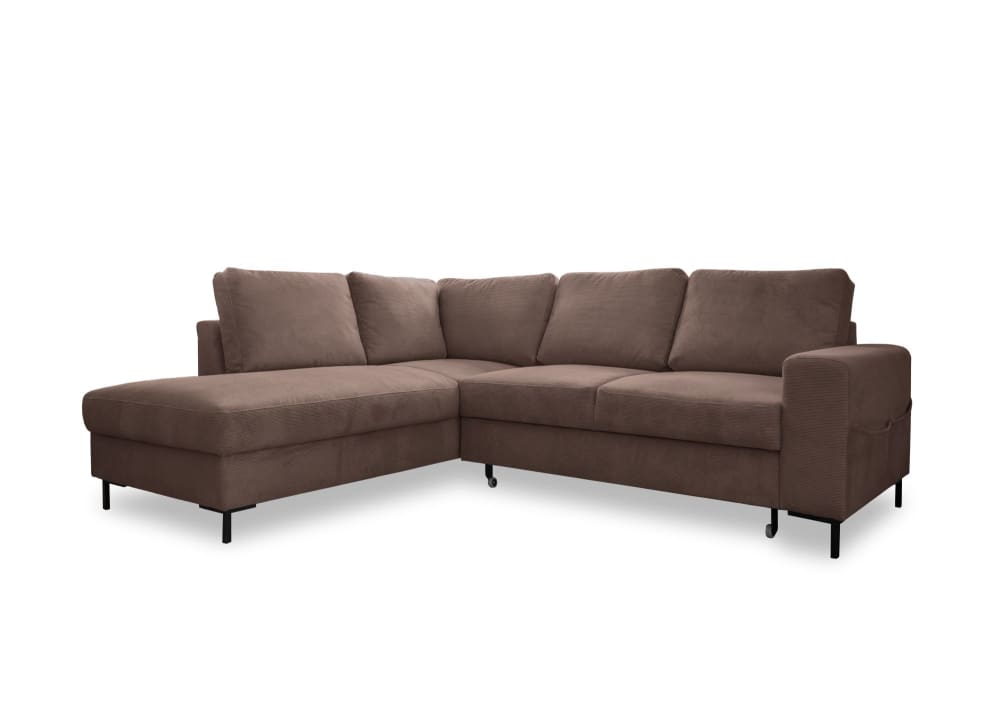 Wohnli Möbelsuche - 6-Sitzer Ecksofa mit Bettfunktion aus Cord