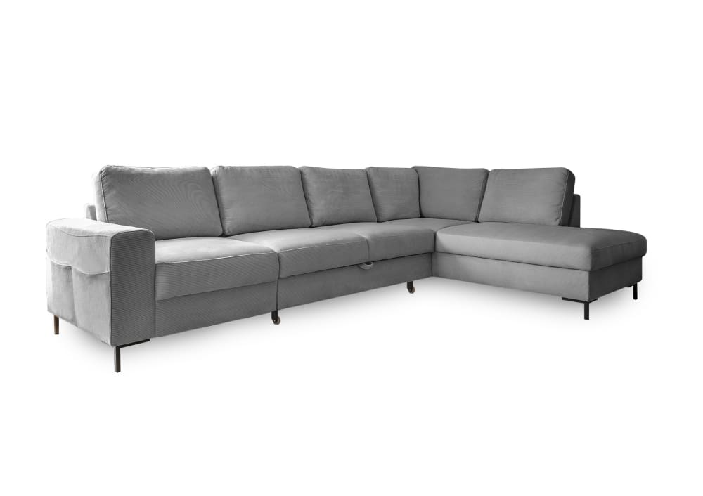 Wohnli Möbelsuche - 7-Sitzer Ecksofa mit Bettfunktion aus Cord