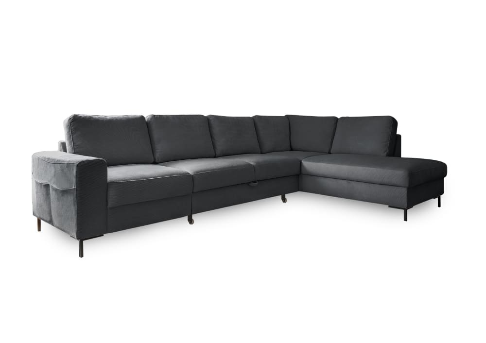 Wohnli Möbelsuche - 7-Sitzer Ecksofa mit Bettfunktion aus Cord