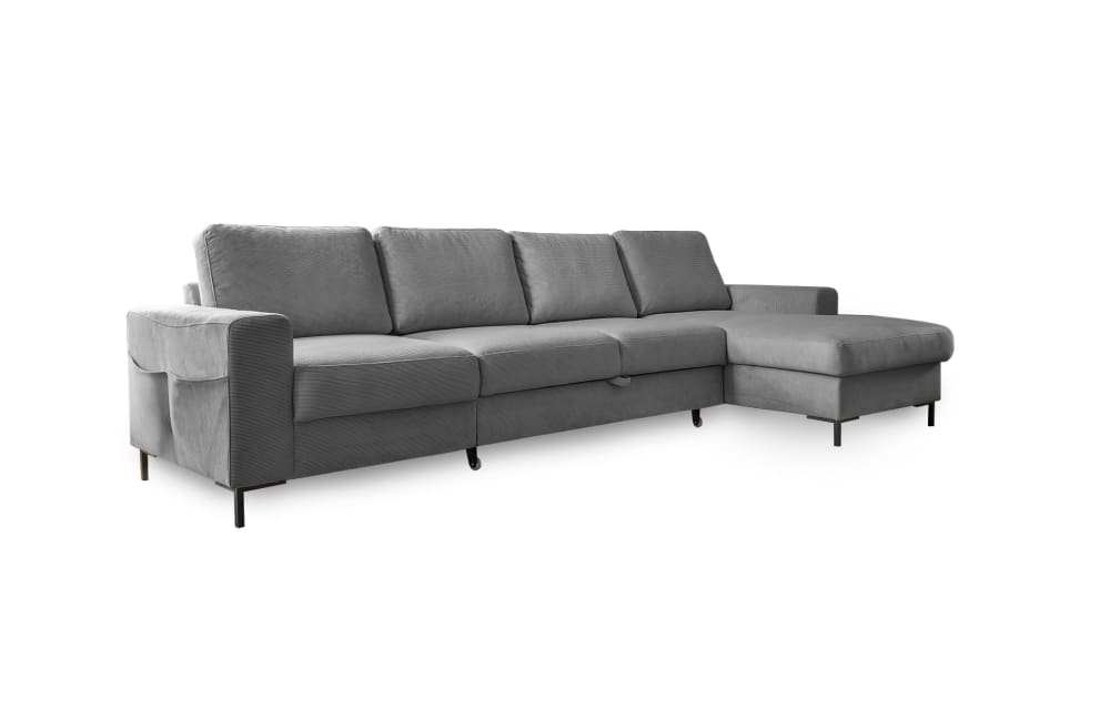 Wohnli Möbelsuche - 5-Sitzer Ecksofa mit Bettfunktion aus Cord