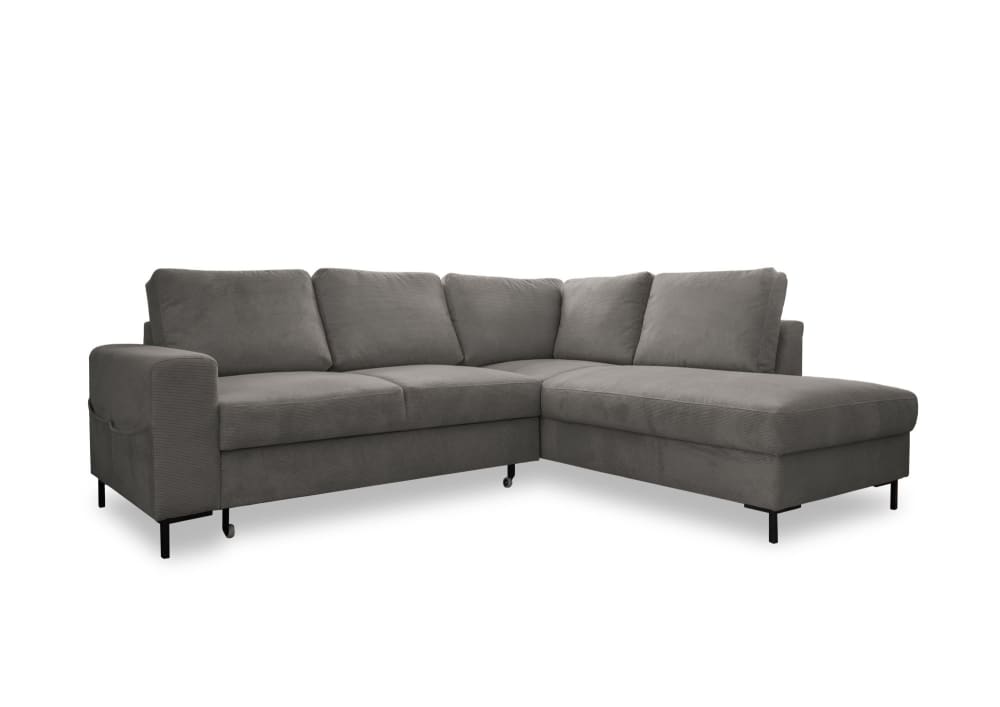 Wohnli Möbelsuche - 6-Sitzer Ecksofa mit Bettfunktion aus Cord