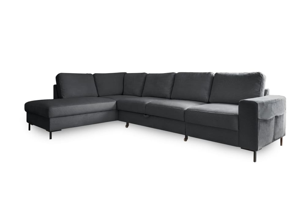 Wohnli Möbelsuche - 7-Sitzer Ecksofa mit Bettfunktion aus Cord