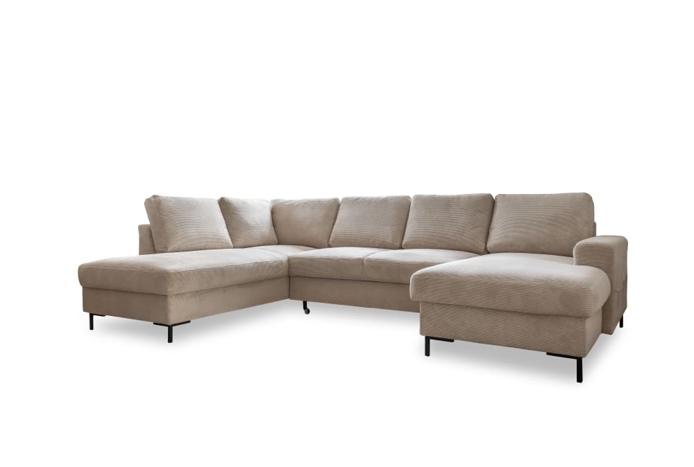 Wohnli Möbelsuche - 8-Sitzer Ecksofa mit Bettfunktion aus Cord