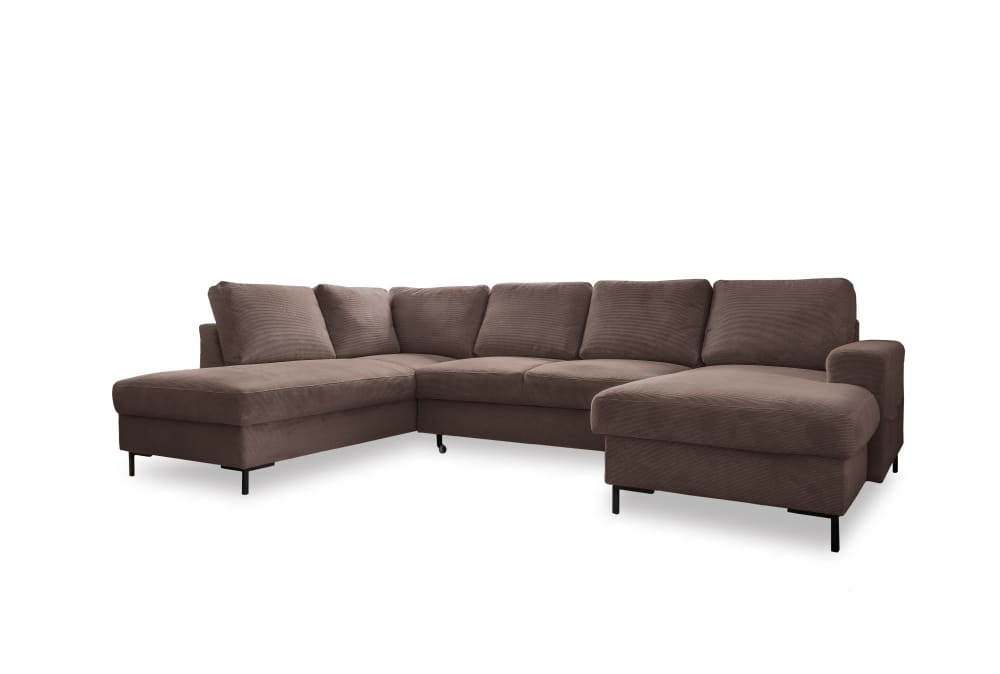 Wohnli Möbelsuche - 8-Sitzer Ecksofa mit Bettfunktion aus Cord