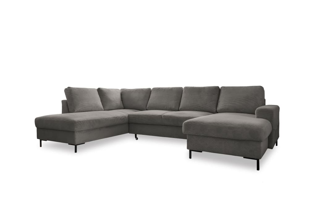 Wohnli Möbelsuche - 8-Sitzer Ecksofa mit Bettfunktion aus Cord