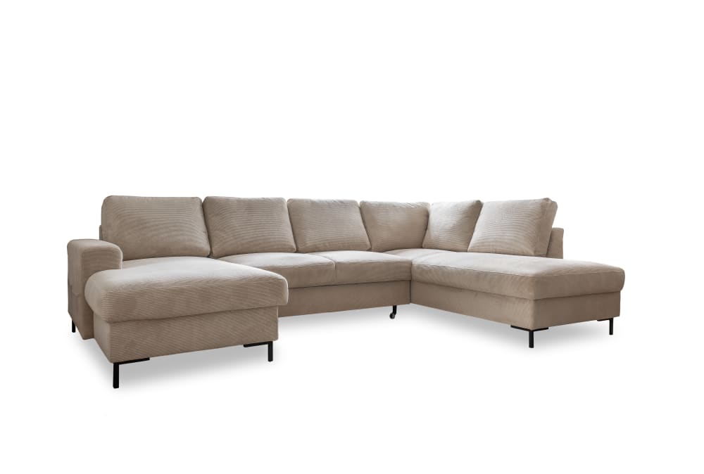Wohnli Möbelsuche - 8-Sitzer Ecksofa mit Bettfunktion aus Cord