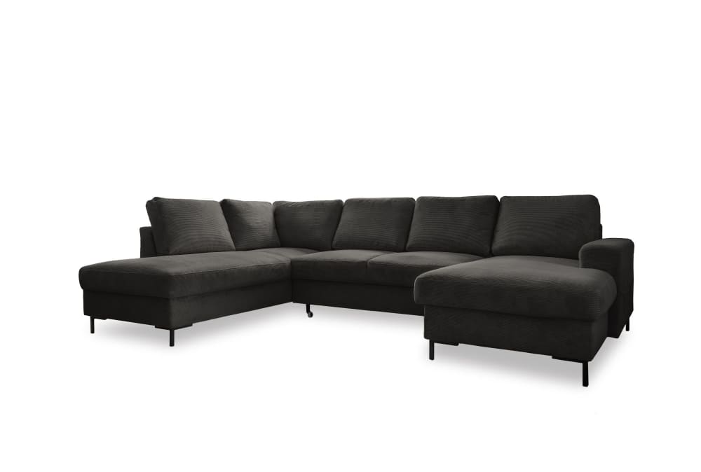 Wohnli Möbelsuche - 8-Sitzer Ecksofa mit Bettfunktion aus Cord