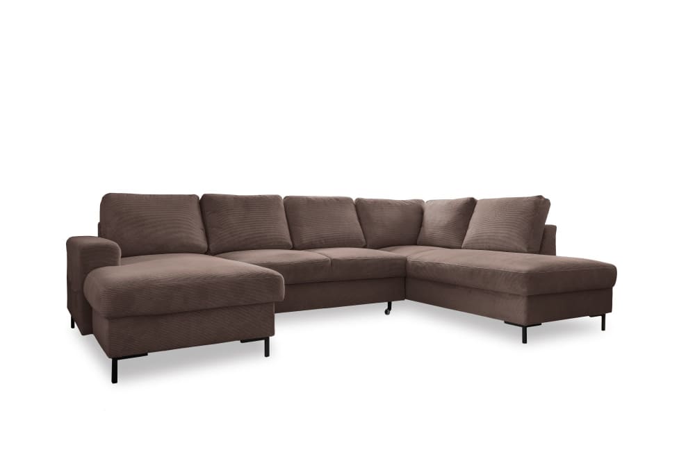 Wohnli Möbelsuche - 8-Sitzer Ecksofa mit Bettfunktion aus Cord