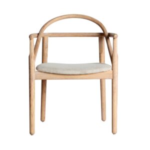 Stuhl aus Ulmenholz in hellbrauner Farbe. Größe 61x63x85cm 61x85x63cm Holz Braun Kodu Möbel Esszimmermöbel Stühle